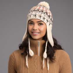 Gorro tejido con orejeras